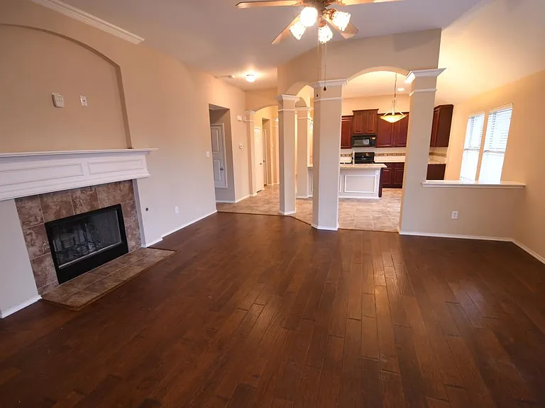 Living room and kitchen