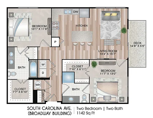 Floor plan South Carolina Ave (Broadway Building)