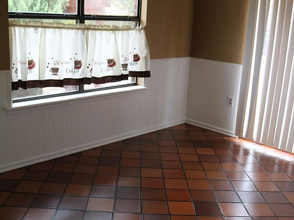 Open dining area with great backyard views