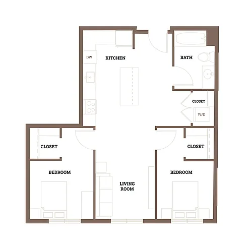 Floor plan 2 Bedroom A