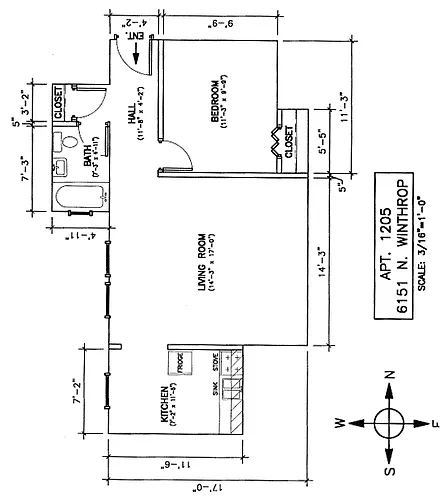 Floor plan 1 Bedroom