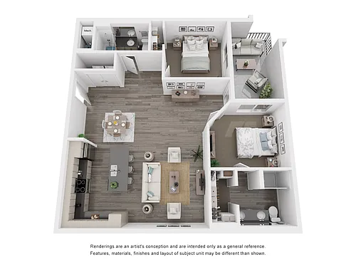 Floor plan 2 Bed/2 Bath
