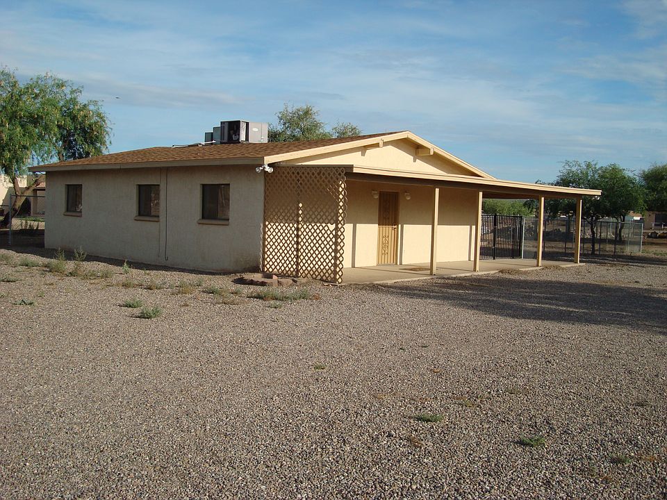 Outside front of house