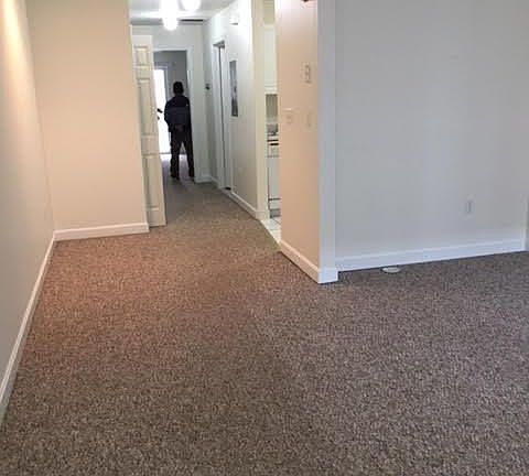 espresso floors and crown molding coming