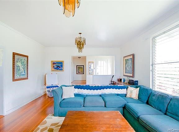 This is the view of the living area when standing in front of the fireplace.