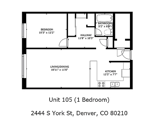 Floor plan 1X1