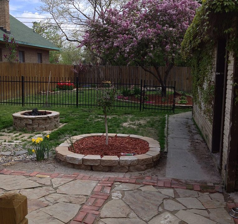 Back Yard with Fire Pit