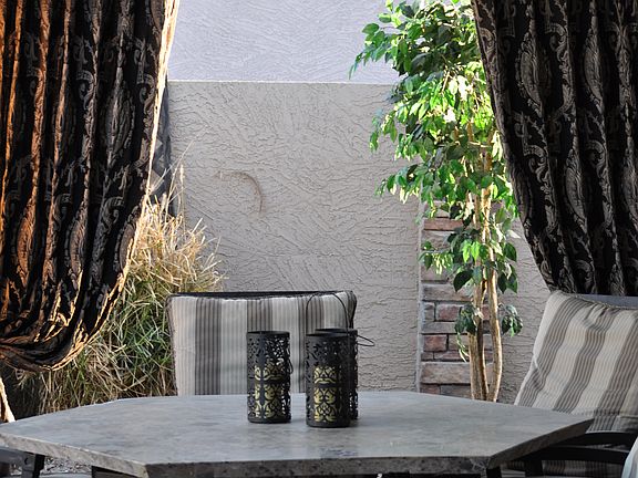 Large outdoor dining area