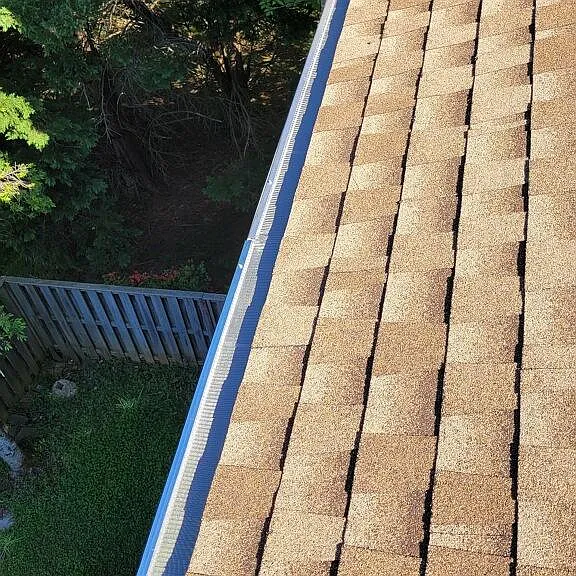 New roof and installed gutter guard
