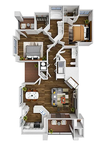 Floor plan Redstone with Detached Garage