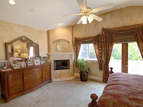 Master bedroom fireplace