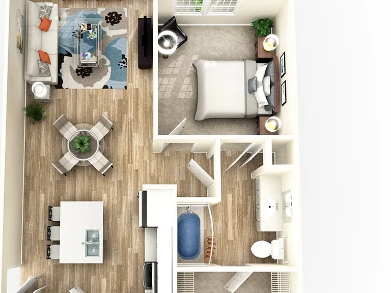Explore this cozy 1-bedroom apartment designed for modern living. Explore this cozy 1-bedroom apartment designed for modern living.