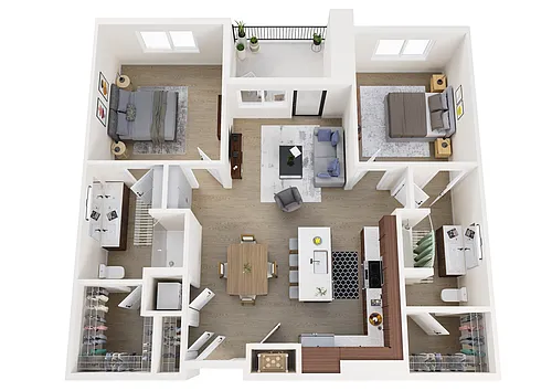 Floor plan 2 Bedroom 2 Bathroom