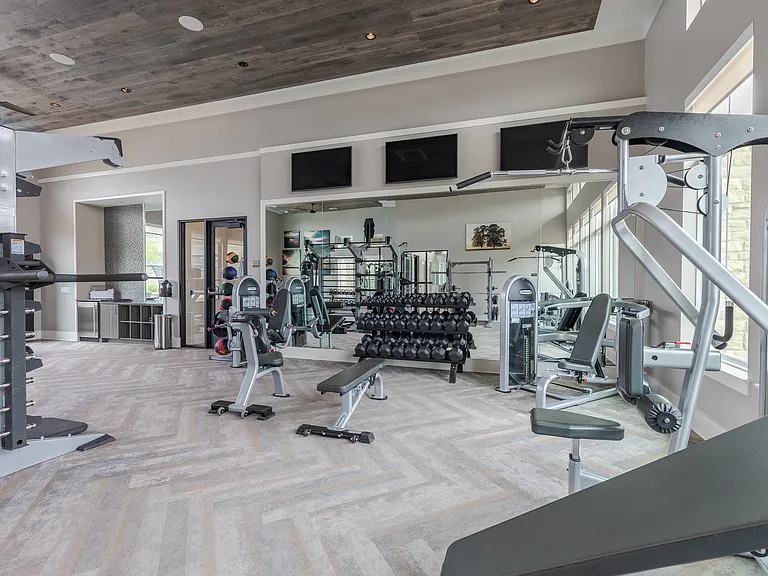 Full Fitness Center With Weights And Cardio Machines
