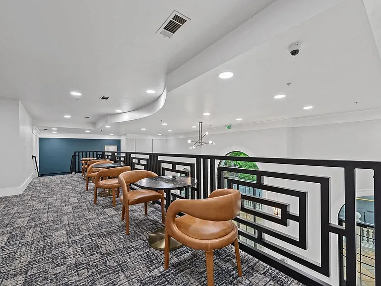The upper level of our clubhouse boasts cafe style seating.