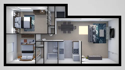 Floor plan 2 Bedrooms