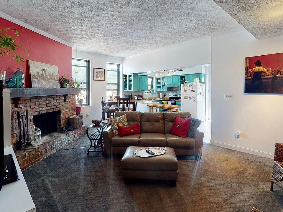 Open living room, dining room and kitchen