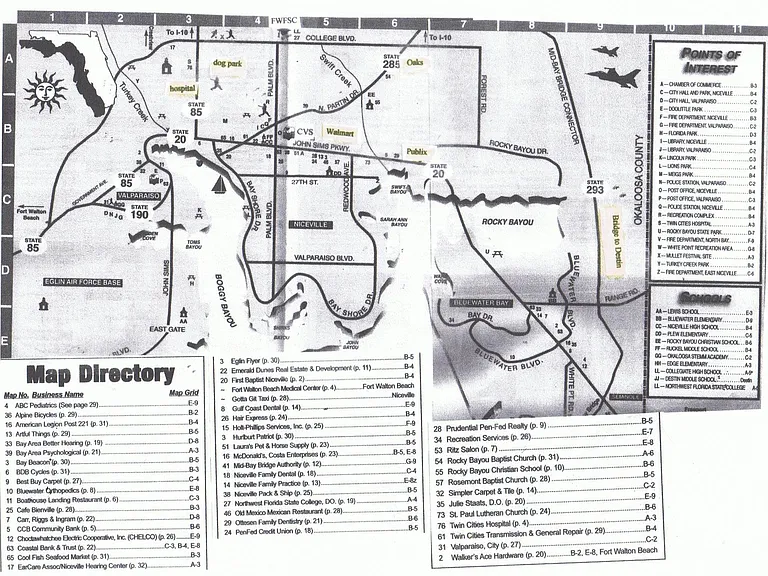 This is a map of the area. The Townhouse is approximately where the State 20 is.