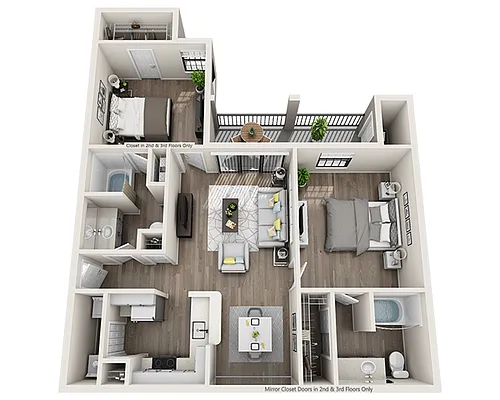 Floor plan The Livingston (B2A)