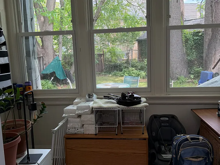 Home office facing garden