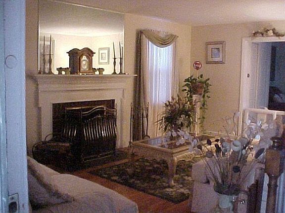 Living Room with Fully Functional Wood Burning Fireplace