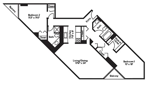 Floor plan Two Bedroom