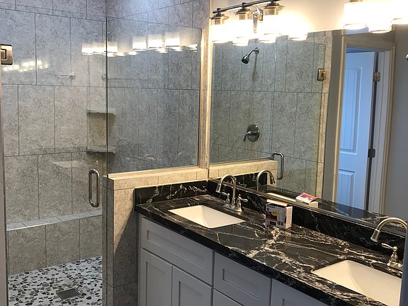 Master shower and vanity