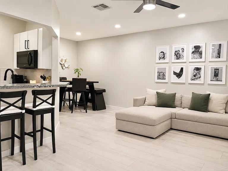 Living Room and Bar Counter