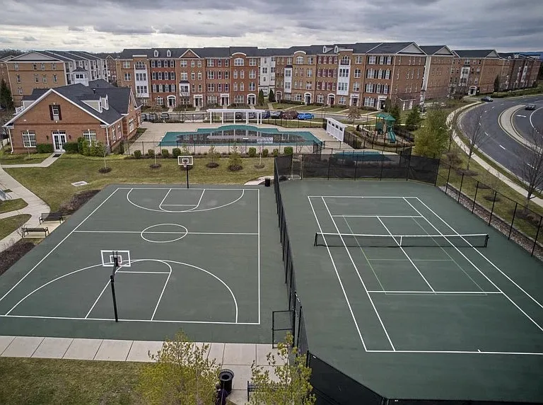 HOA Amenities - Basketball and Tennis Courts