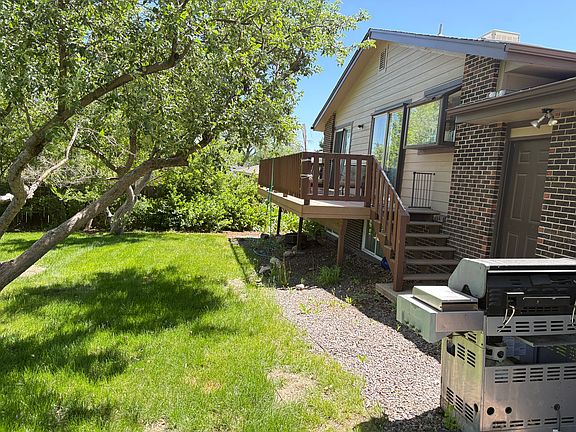 Private deck off the kitchen and primary bedroom.