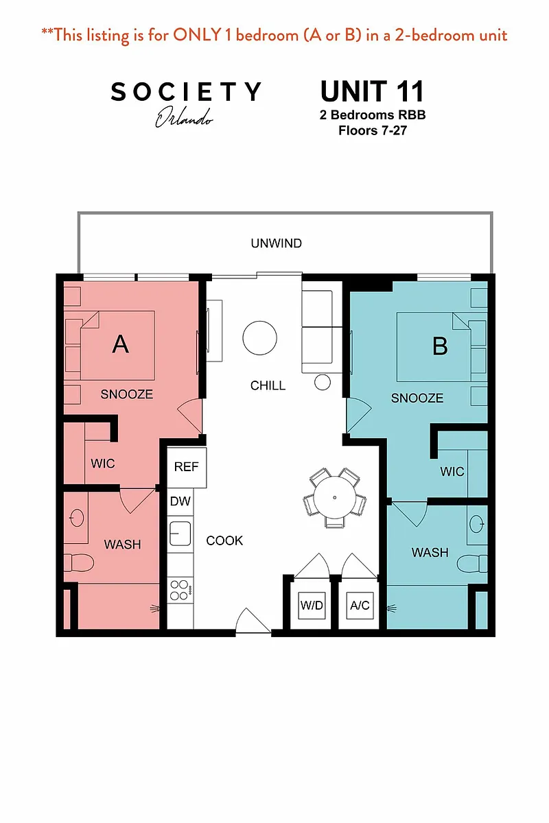 Floor plan Rent-By-Bedroom | B9