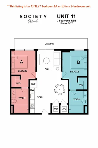Floor plan Rent-By-Bedroom | B9