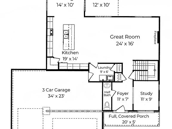 First Floor - Includes Optional Features
