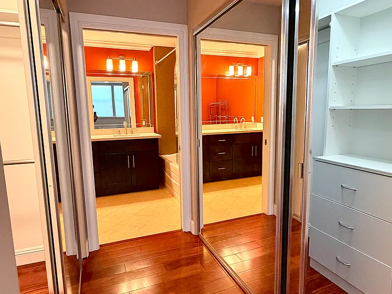 2 Walk-in Closets in Master Bedroom