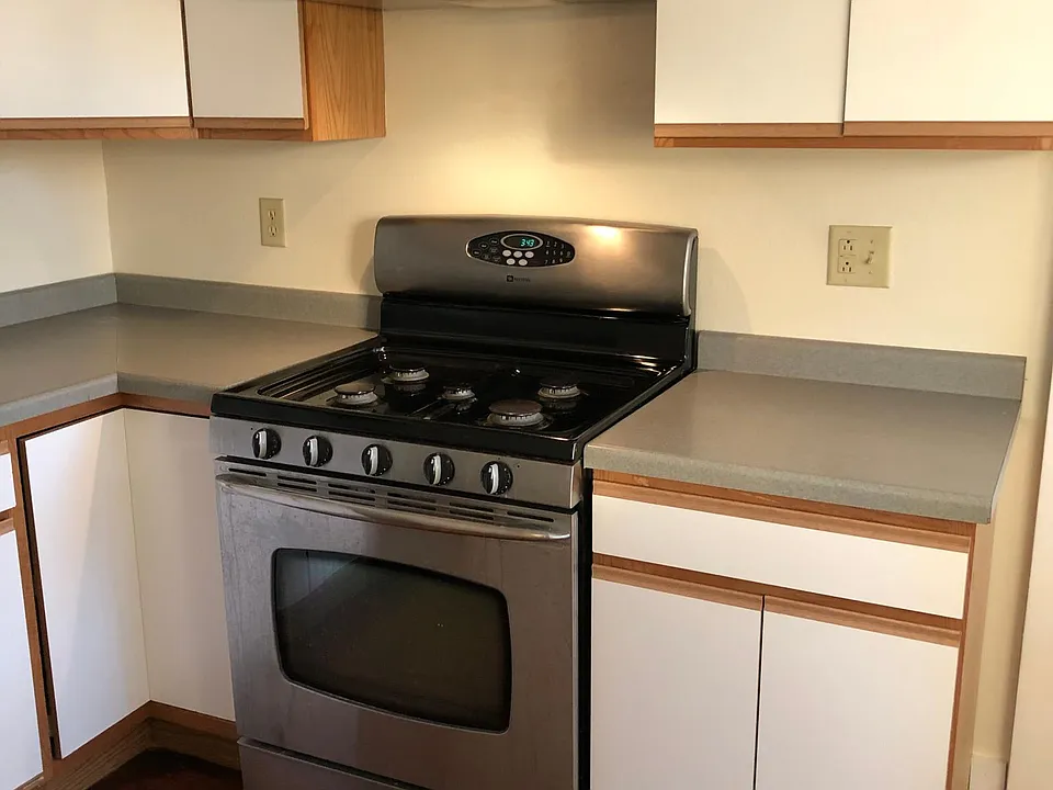Kitchen with gas stove
