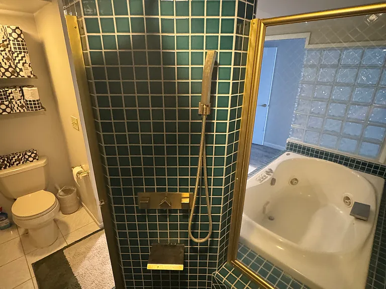 View from stand-up shower.