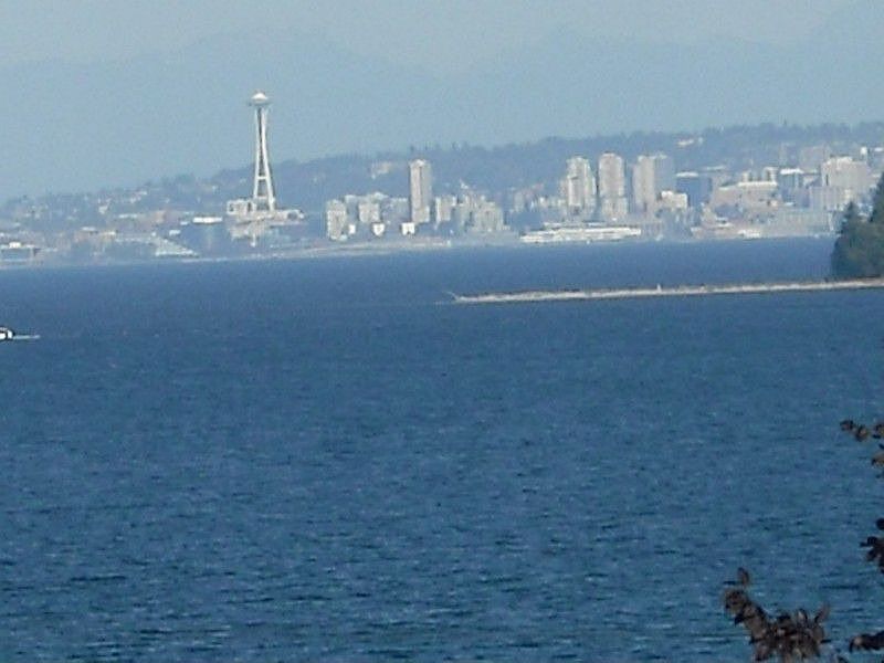 Seattle skyline on a clear day from the deck