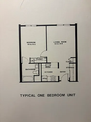 Floor plan One Bedroom