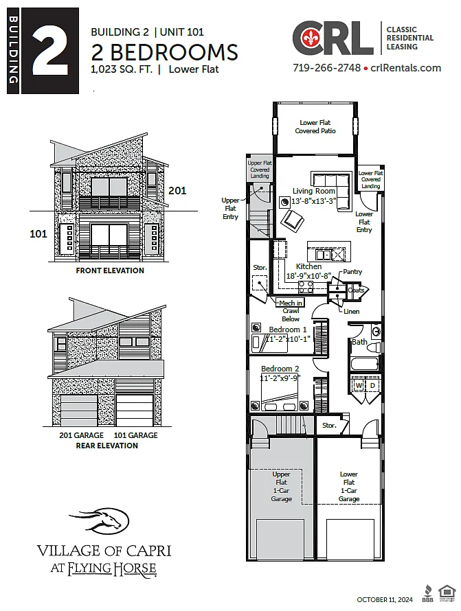 Floor plan Building 2 - Lower 2 Bedroom