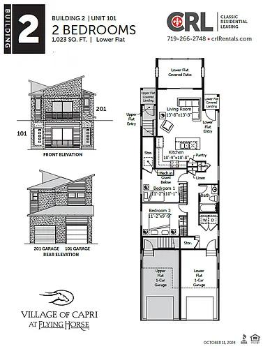 Floor plan Building 2 - Lower 2 Bedroom