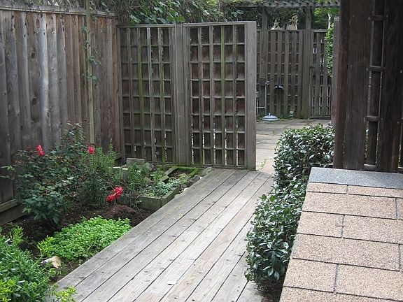 deck in front of kitchen
