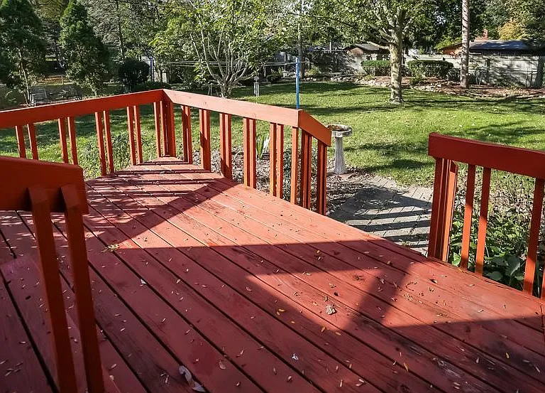 The quiet and privacy of the back deck makes it the perfect place to hang-out anytime, day or night.