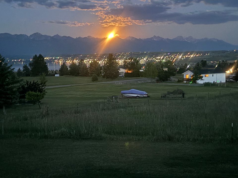 Skydance cabin view on a June full moon night 2024.