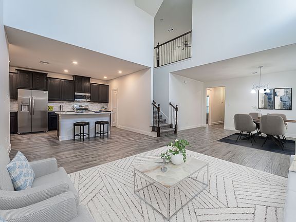 Virtually Staged - Family Room / Dining Area