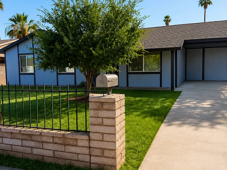Welcoming front yard