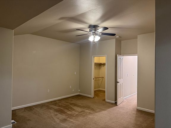 Primary bedroom with walk-in closet