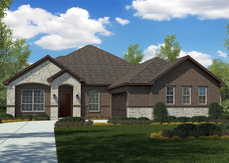 D.R. Horton's Round Top J floorplan - Elevation Z. All photos shown here may not depict the specified home & features included are for illustration purposes only.