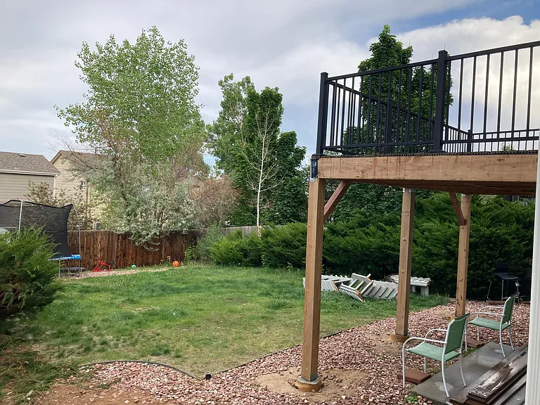 Big fenced backyard