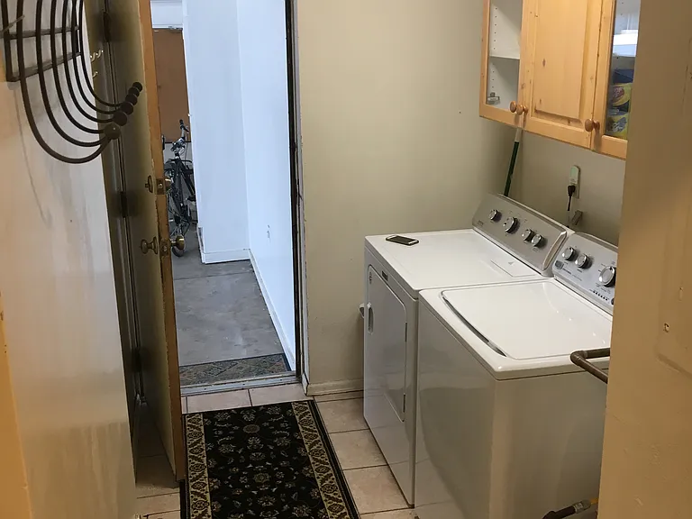Carport entrance and laundry room