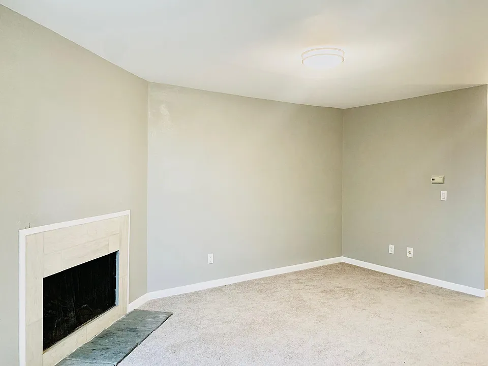 Living Room with wood fireplace